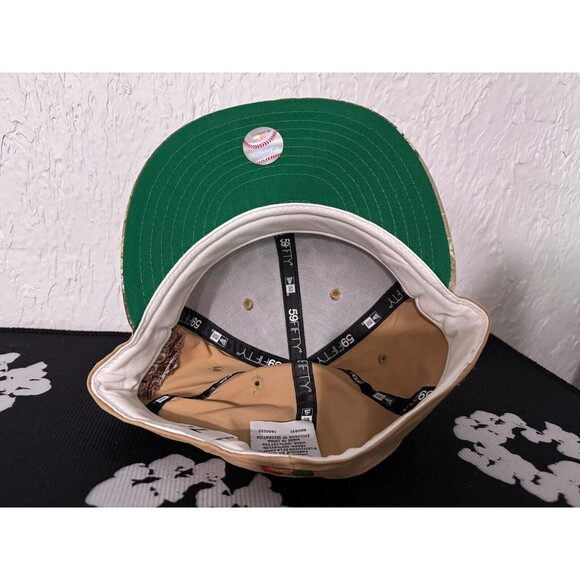 7 1/4 - Boston Red Sox Realtree Fitted Hat Ripstop Beige Two Tone - Mens New Era - Picture 7 of 9